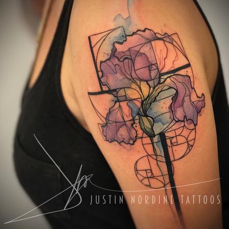 Justin Nordine - Iris with fibonacci sequence